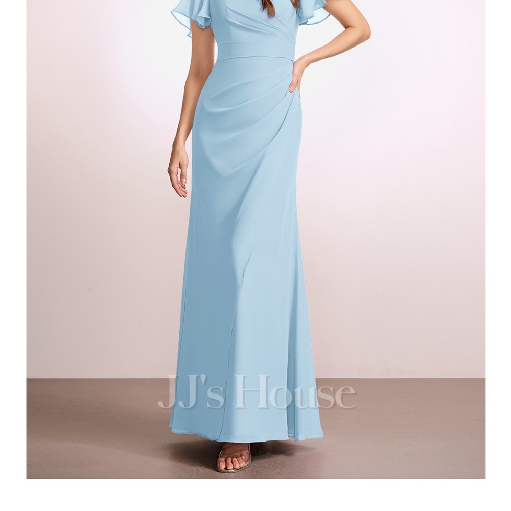 JJ’s House Sky Blue Chiffon Bridesmaid Dress